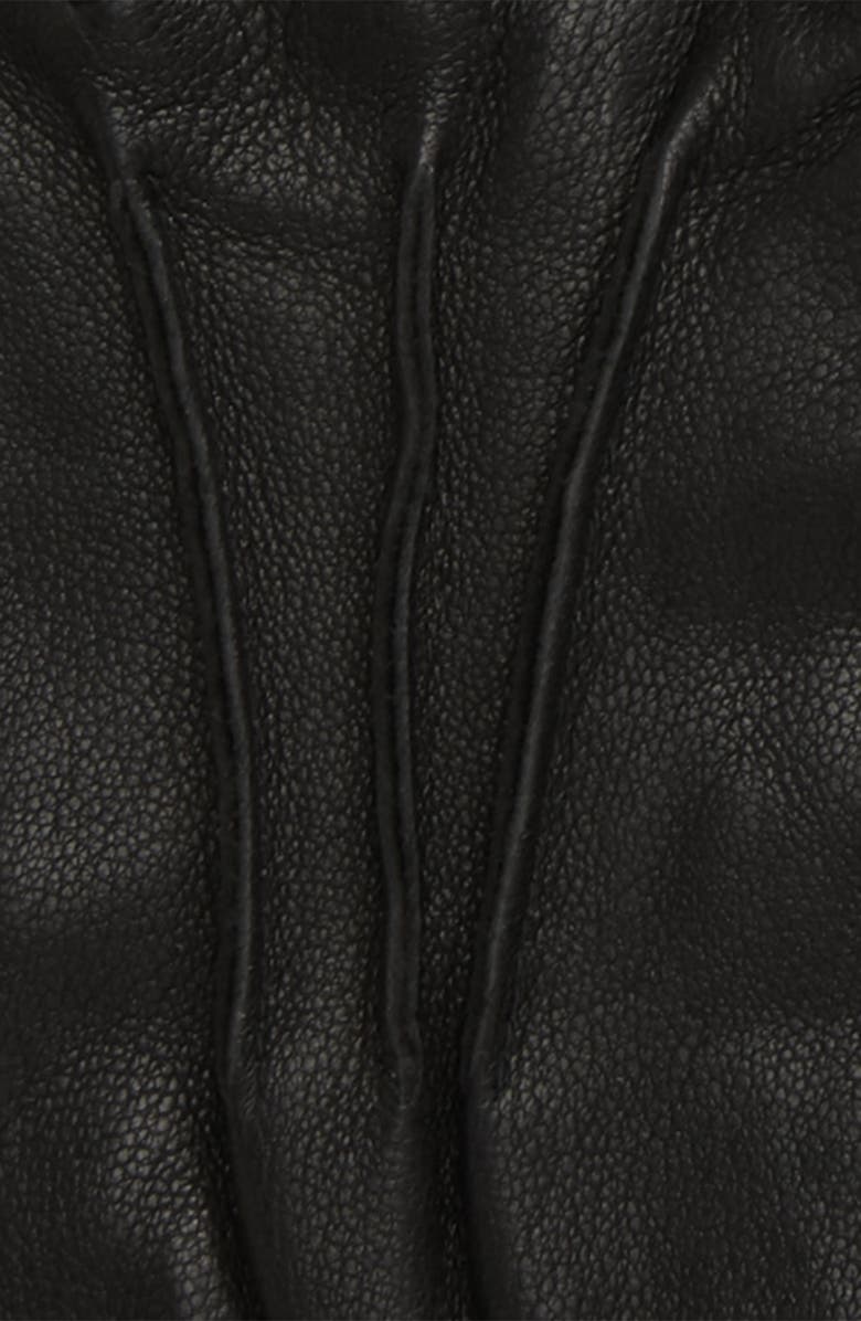 UGG<sup>®</sup> Three-Point Leather Tech Gloves, Alternate, color, Black