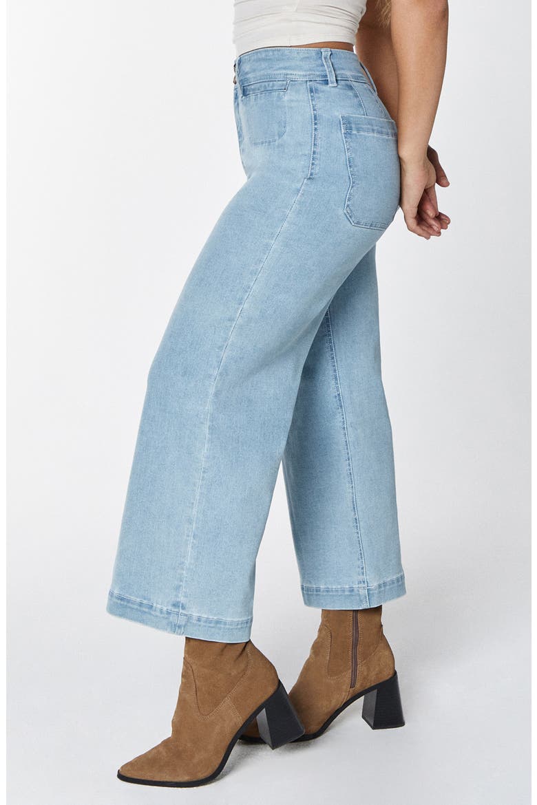 Gemma High Waist Crop Wide Leg Jeans, Alternate, color, SILVERLAKE