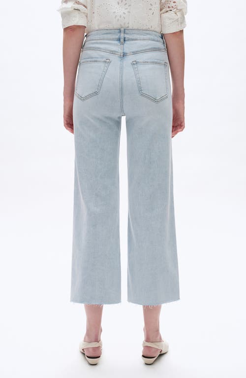 Bayeas High Waist Raw Hem Wide Leg Jeans In Black