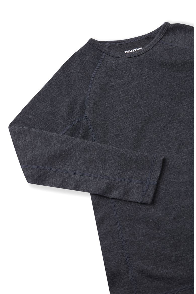Kids' Lani Thermal Top & Pants Set, Alternate, color, BLACK MELANGE