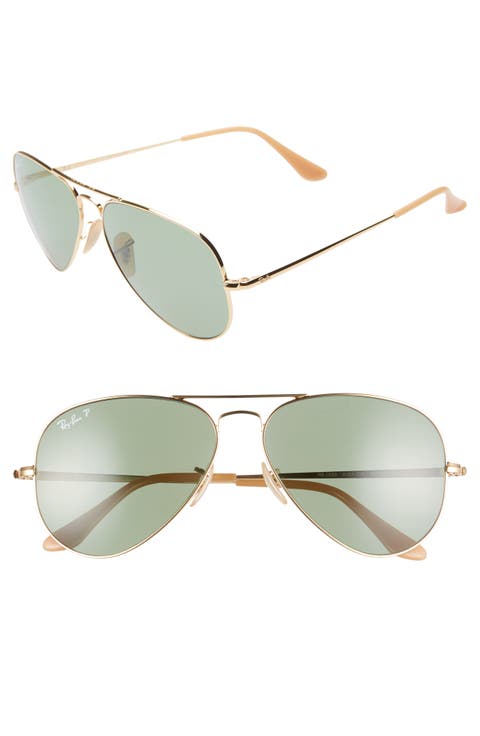 58mm Polarized Aviator Sunglasses