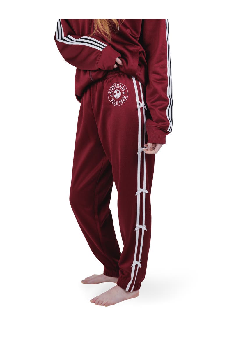 Nightmare Before Christmas Jack Skellington Track Pants, Alternate, color, Cabernet Jack