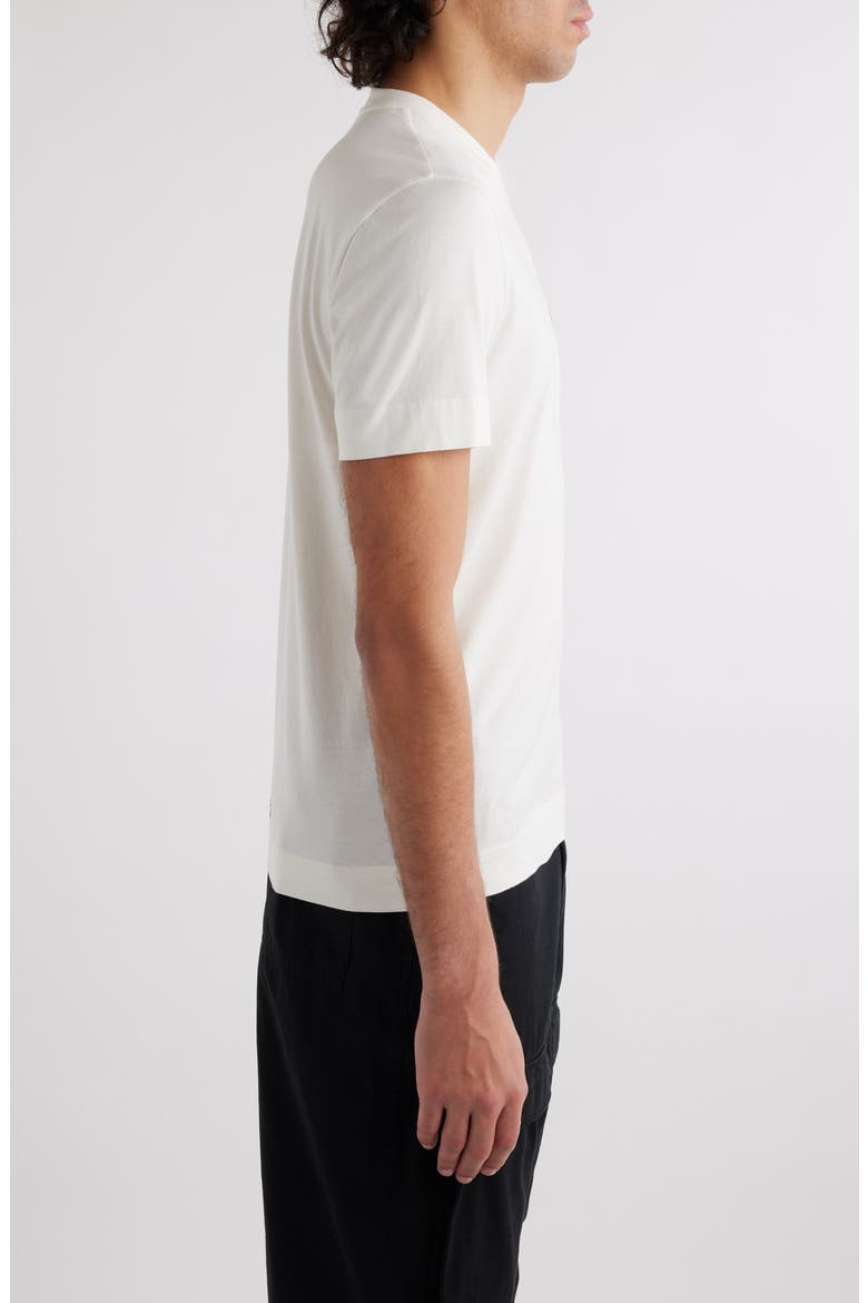 Slim Fit Logo Embroidered T-Shirt, Alternate, color, NATURAL/ BLUE