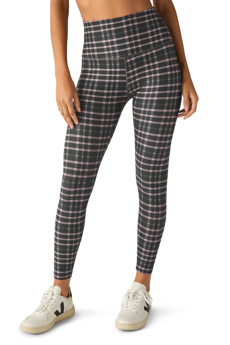 SoftMark Caught in the Midi High Waist Leggings, Main, color, PREPPY PLAID