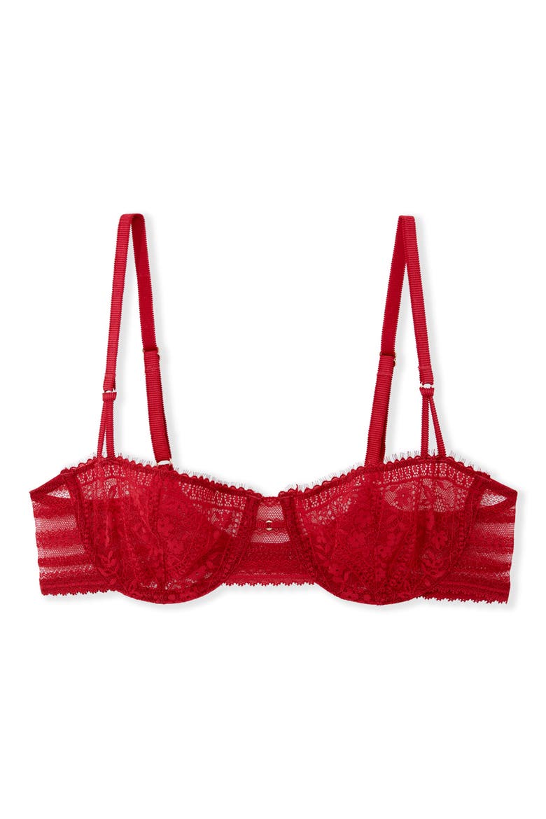 Aura N°9 Underwire Balconette Bra, Alternate, color, RED