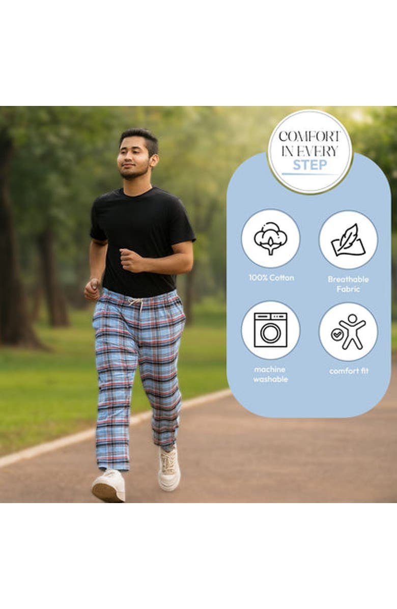 BenBen 3 Pack Mens Flannel Pajamas Pants Ultra Soft, Alternate, color, Black