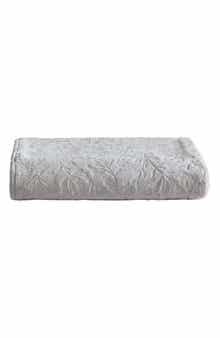 Eddie Bauer Woodblock Floral Fleece Throw