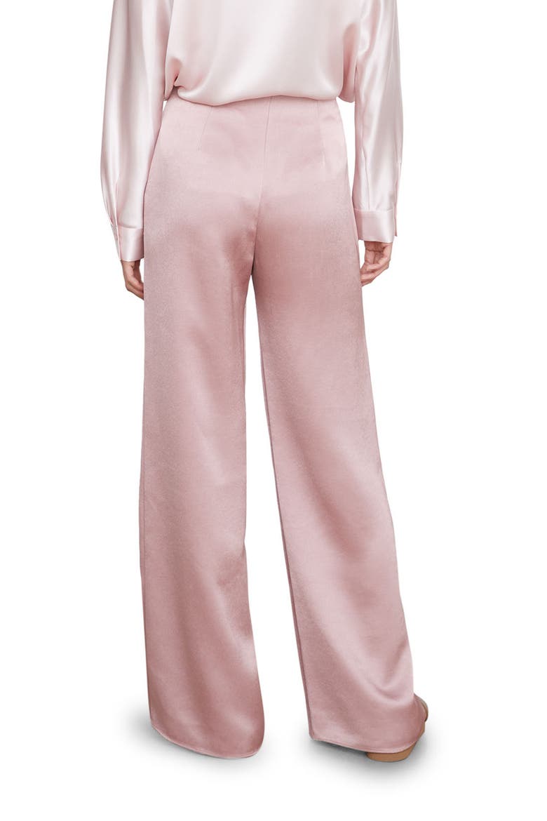 High Waist Satin Wide Leg Pants, Alternate, color, PETAL QUARTZ