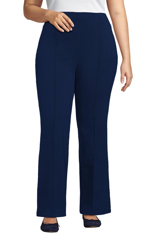 Lands' End Starfish High Rise Pintuck Bootcut Pants In Deep Sea Navy