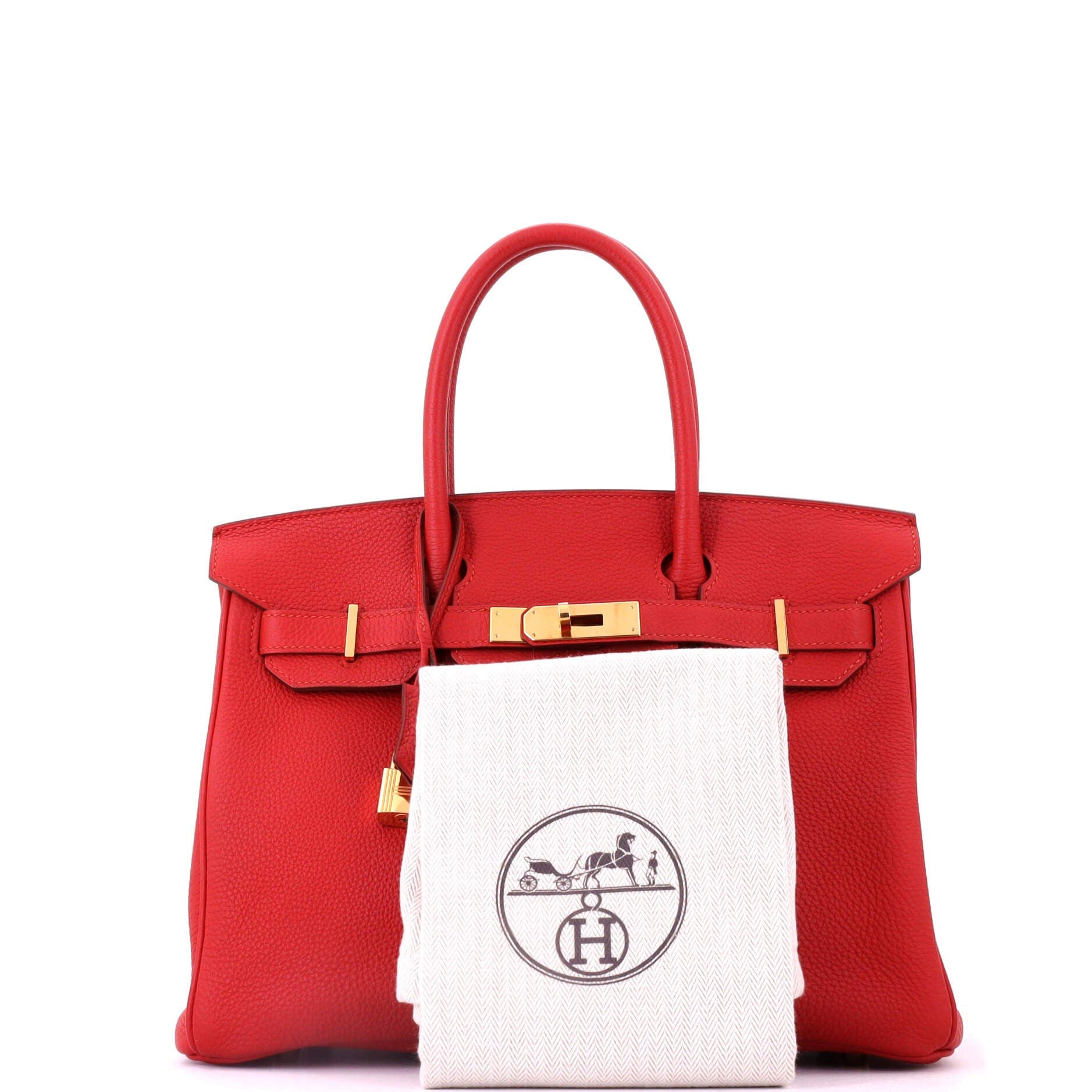 Birkin Handbag Red Togo with Gold Hardware 30, Alternate, color, Vermillon