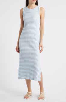 Rails Stripe Rib Midi Tank Dress