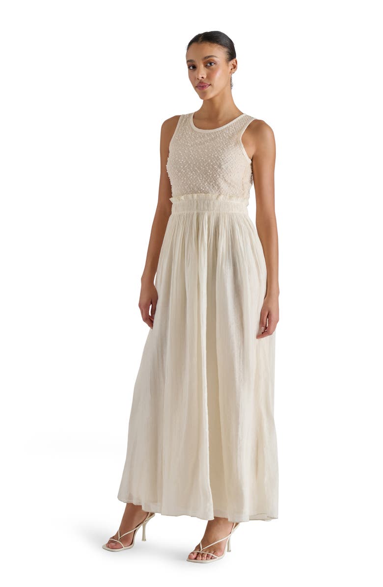 Steve Madden Galleria Sleeveless Flare Maxi Dress, Alternate, color, Baby's Breath