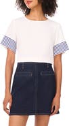 Vince Camuto Stripe Sleeve Top