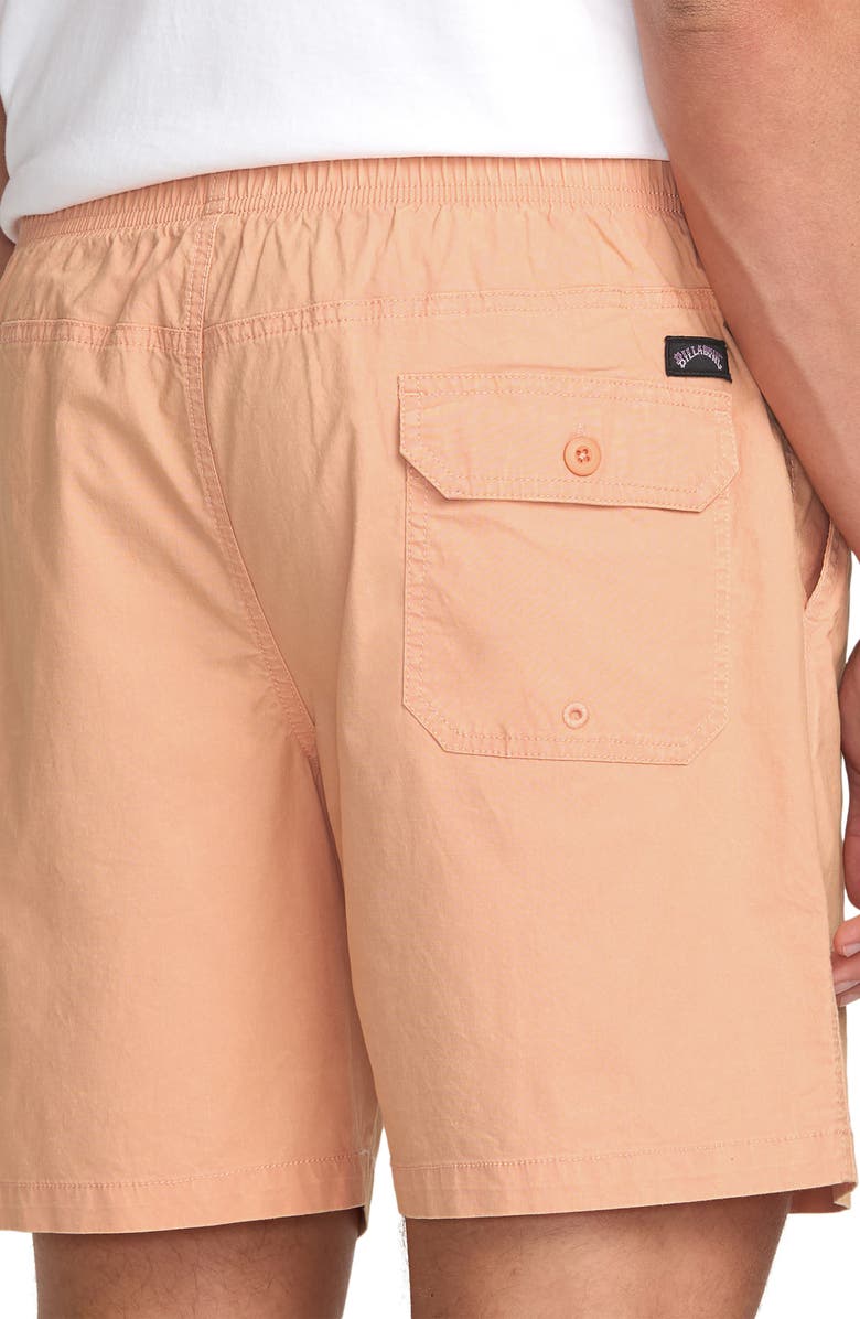 Billabong Mario Cotton Drawstring Shorts, Alternate, color, Coral Haze