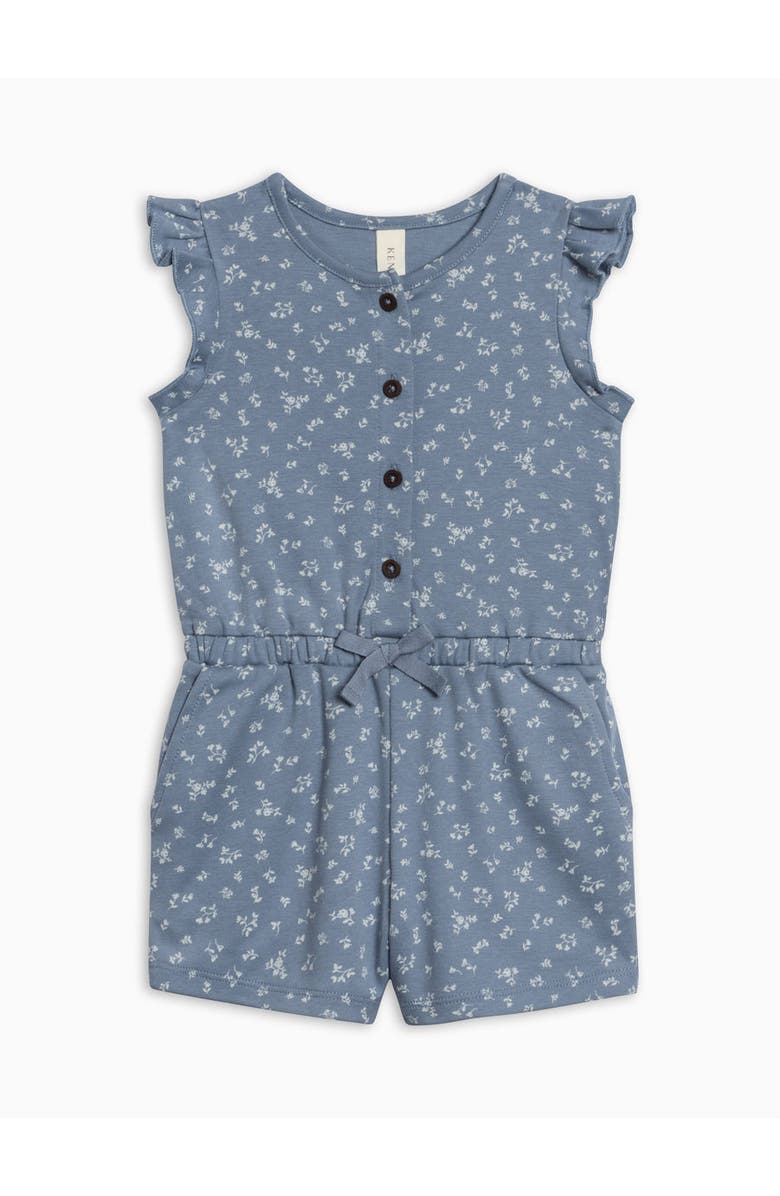 Colored Organics Organic Shaye Romper, Alternate, color, Isla Floral / Sea + Ivory