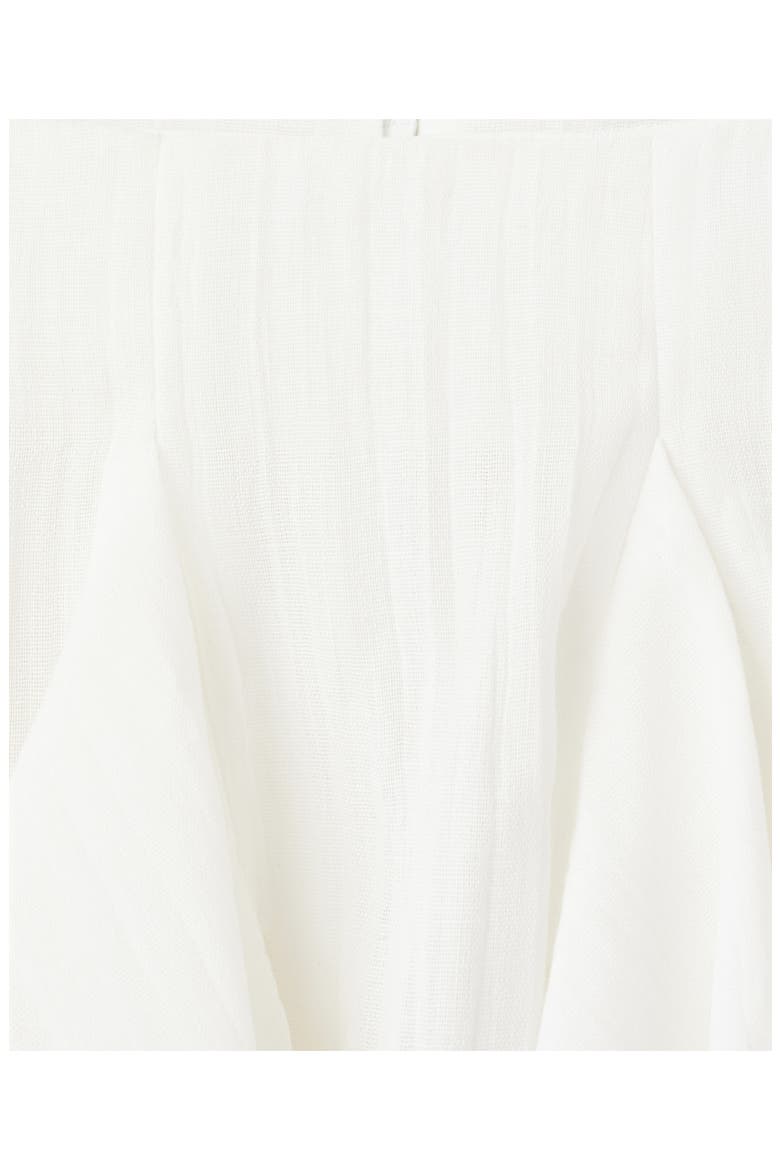 Godet Ruffled A-Line Miniskirt, Alternate, color, WHITE