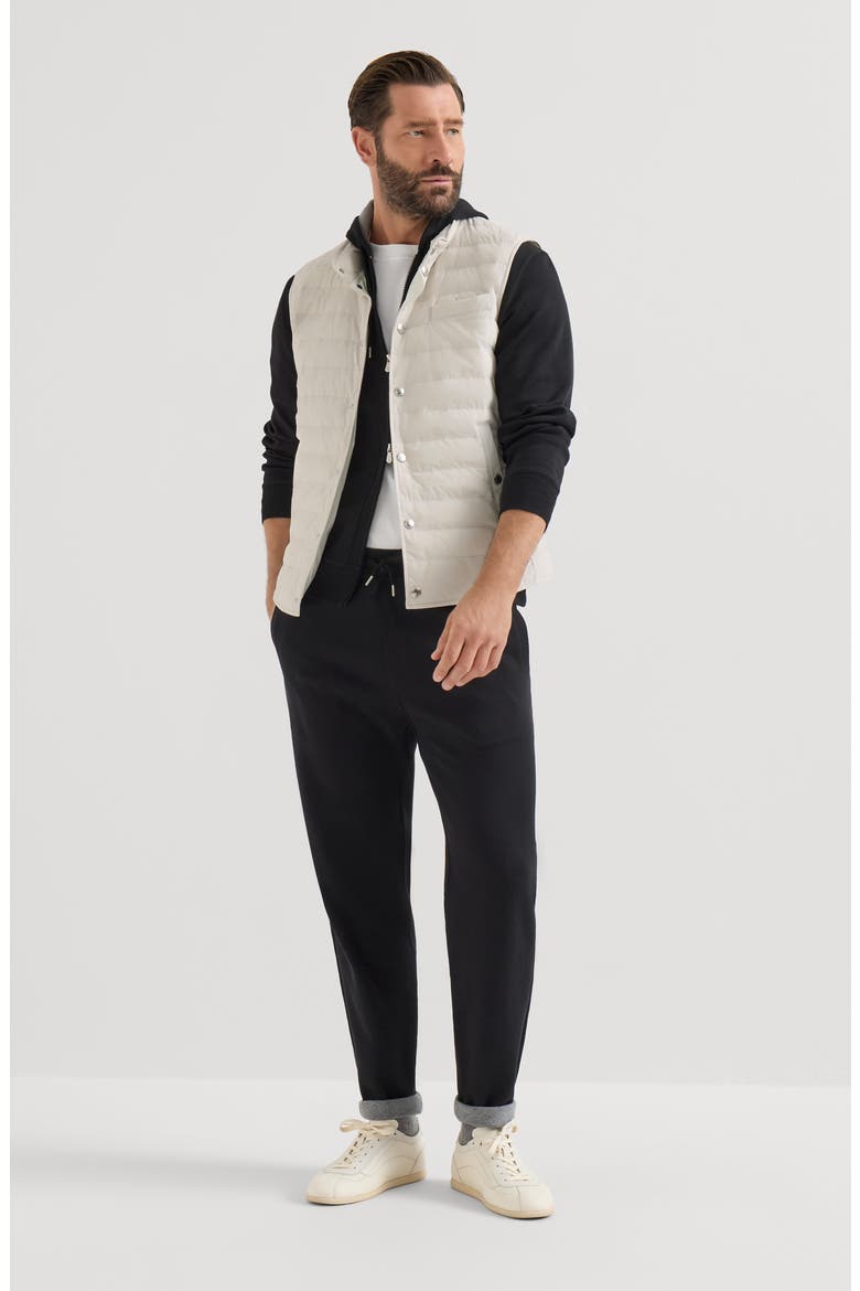 Bonded taffeta lightweight down vest, Alternate, color, Panama