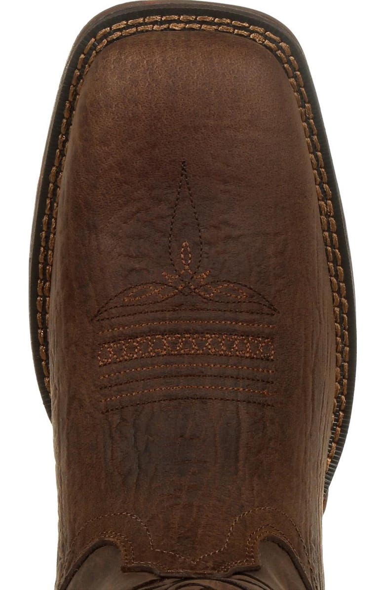 DURANGO Brown Distressed Flag Embroidery Western Boot, Alternate, color, Acorn