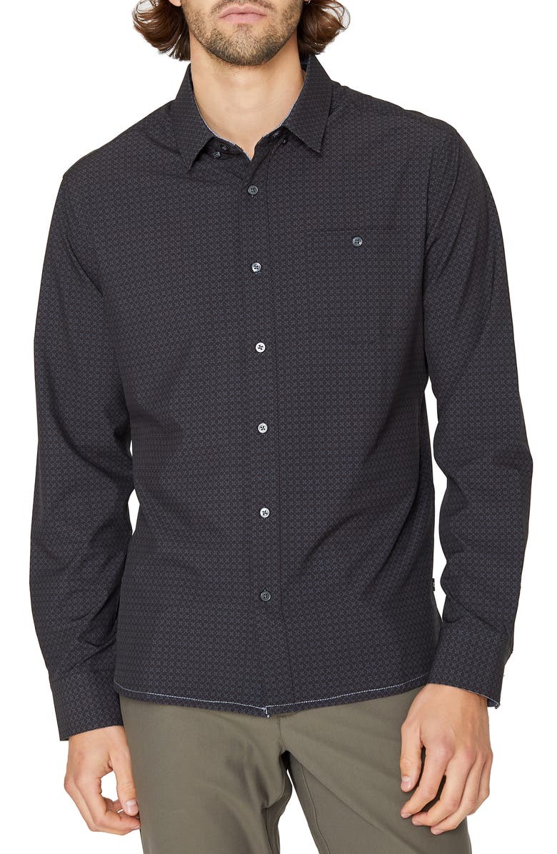 7 Diamonds Saturday Express Performance Button-Up Shirt, Main, color, 