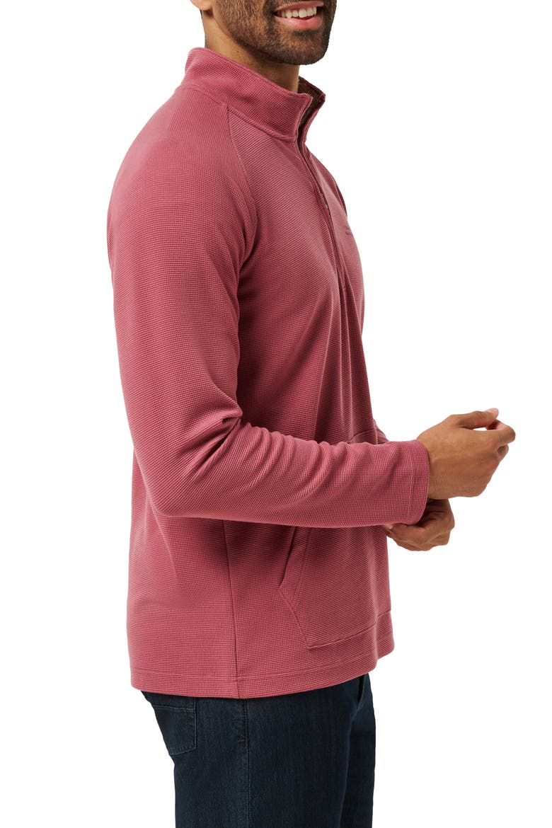 Thermal Quarter Zip Pullover, Alternate, color, ROAN ROUGE