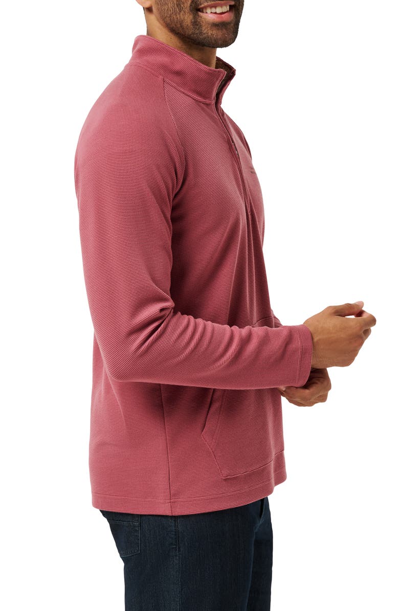 TravisMathew Thermal Quarter Zip Pullover, Alternate, color, Roan Rouge