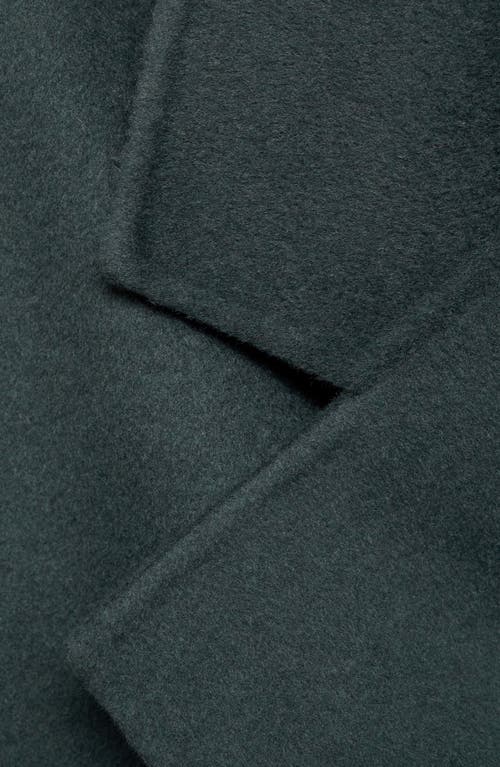 Mango Handmade Oversize Wool Blend Coat In Petrol Blue