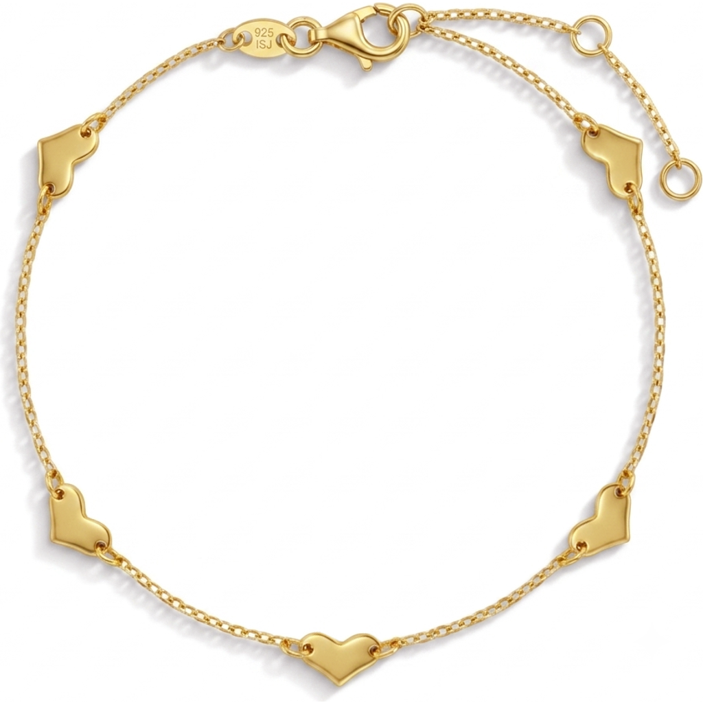 In Season Jewelry Babies' Heart Chain Girls Plated Bracelet In Gold