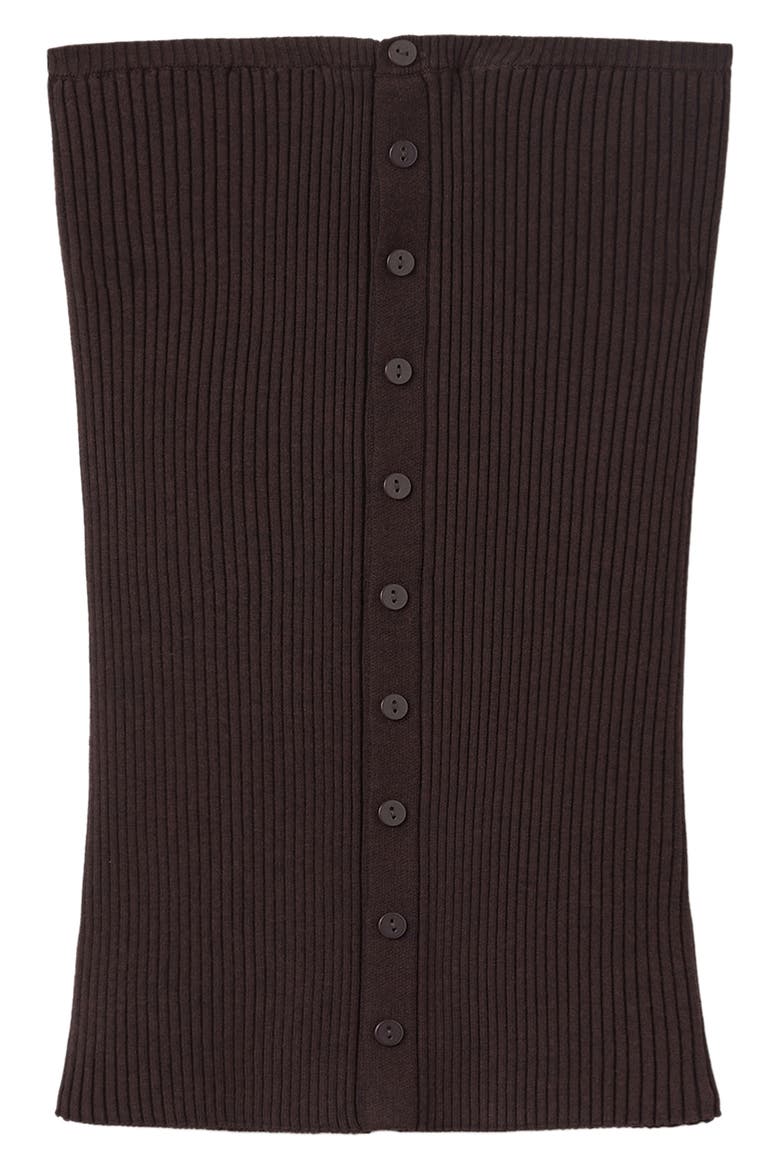 Rib Strapless Top, Main, color, CHOCOLATE