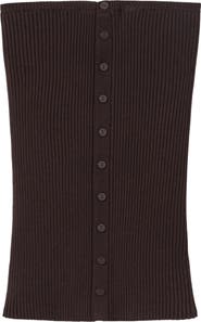 MANGO Rib Strapless Top