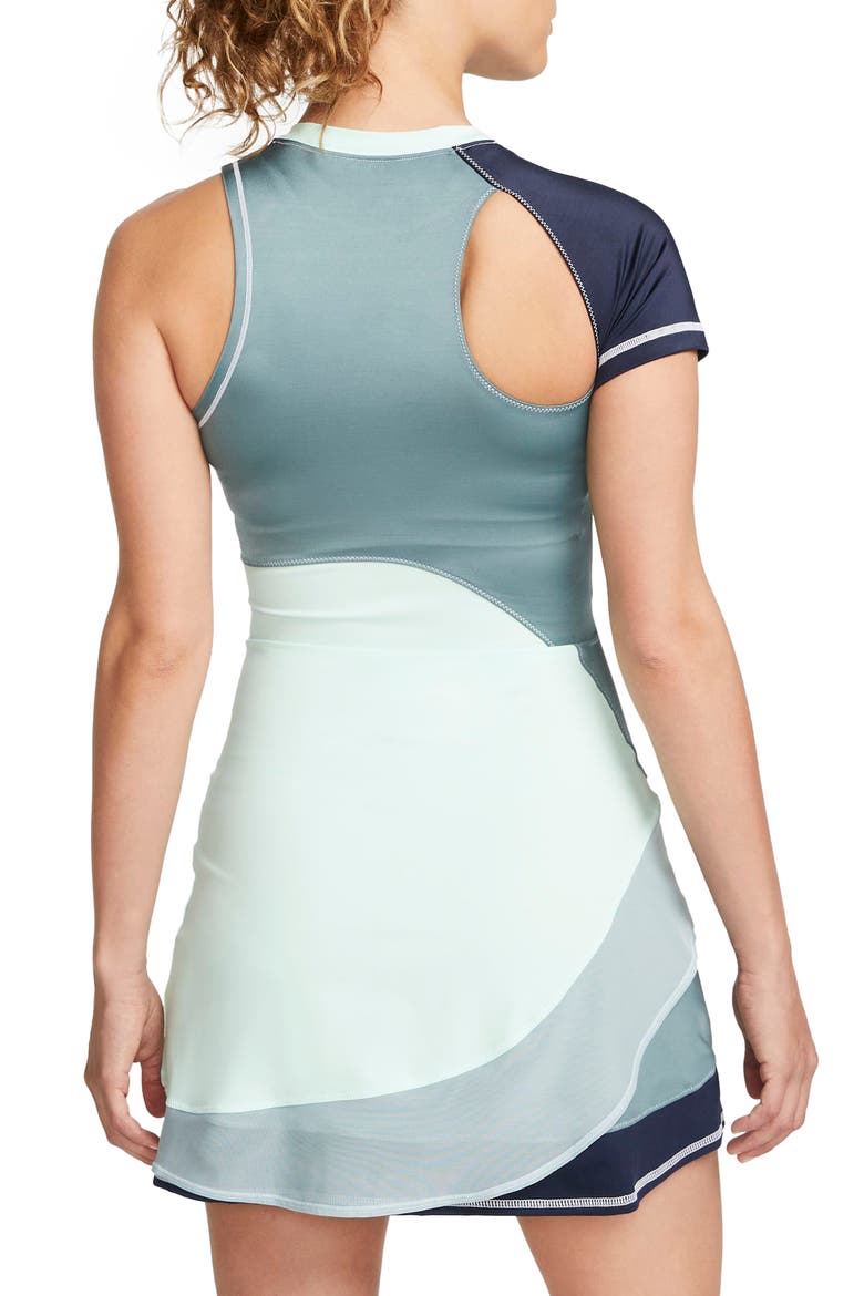 Paris Team Court Dri-FIT Slam Tennis Dress, Alternate, color, MINT FOAM/ BLACK