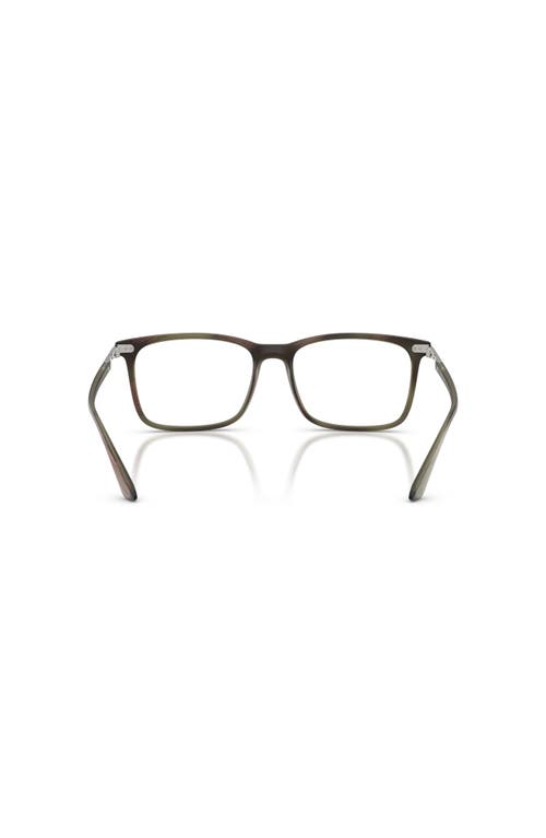 Giorgio Armani 56mm Square Optical Glasses In Black