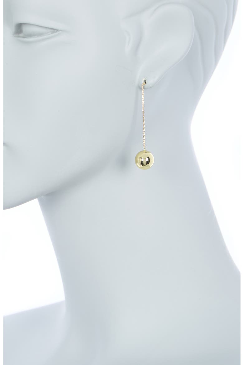 Polished Bead on Chain Drop Earrings, Alternate, color, 18K GOLD CLAD
