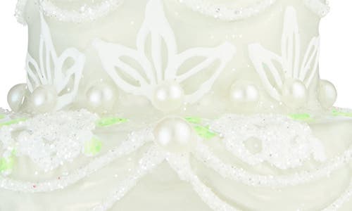 Waterford Holiday Heirlooms Our First Cake Glass Ornament In White
