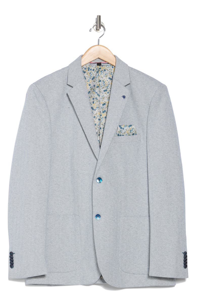 SOUL OF LONDON Herringbone Jersey Blazer, Main, color, 