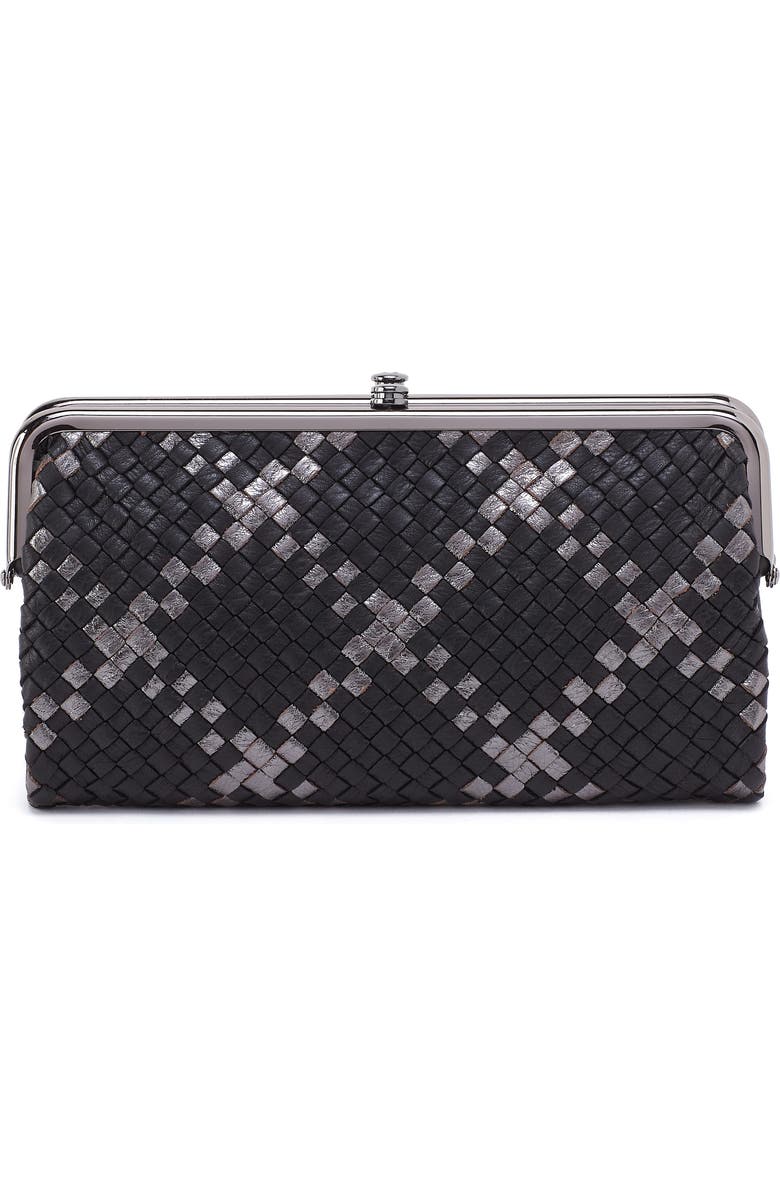 HOBO Lauren Leather Double Frame Clutch, Main, color,