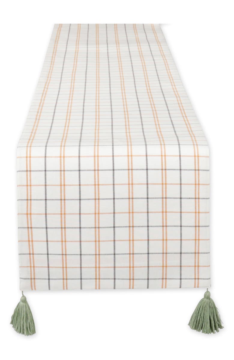Design Imports Gather Fall Embellished Table Runner, Alternate, color, White/ Orange