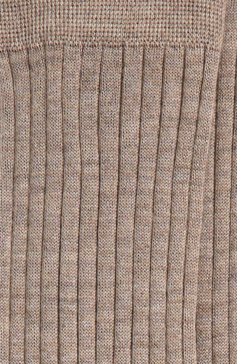 Canali Ribbed Cashmere & Silk Dress Socks, Alternate, color, 
