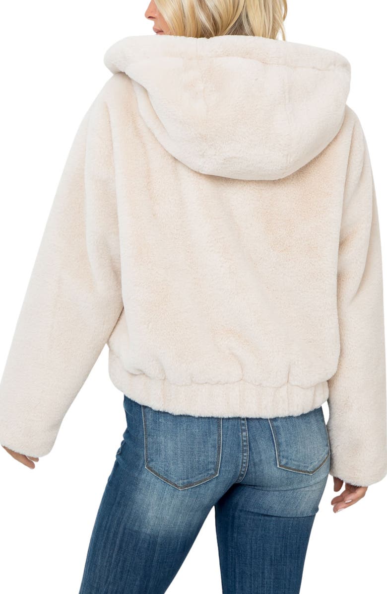 Stoosh Hooded Faux Fur Bomber Jacket, Alternate, color, 