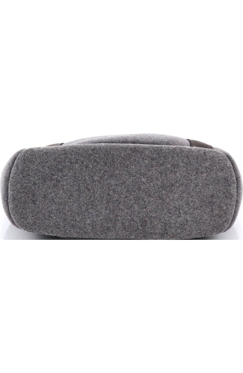 Pre-Owned Hermes Sac De Pansage Groom Handbag Felt, Alternate, color, Gris Clair