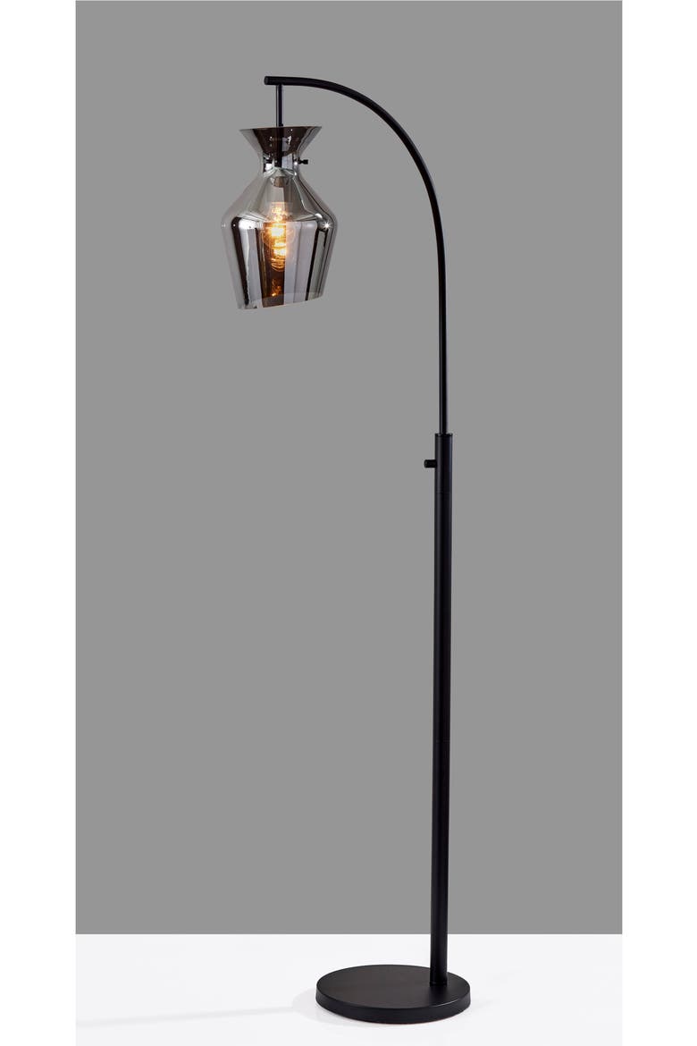 Tate Floor Lamp, Alternate, color, BLACK
