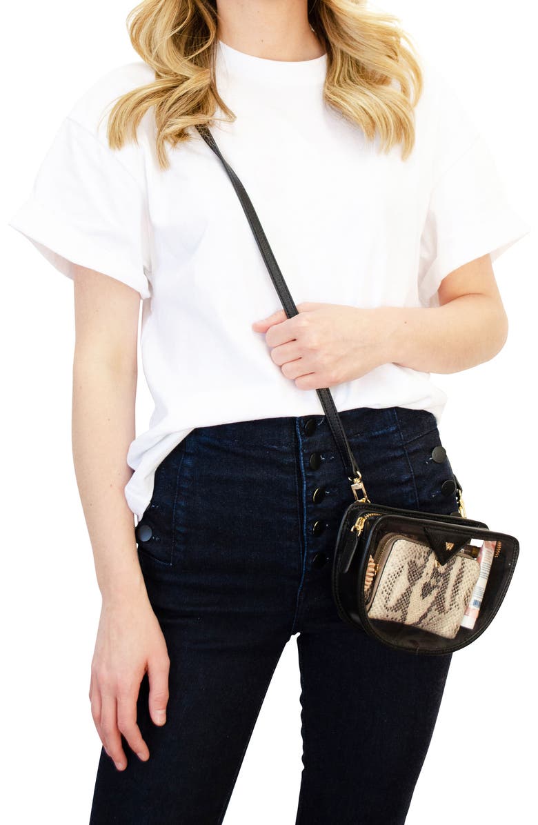 Kelly Wynne Clear BRB Convertible Crossbody & Belt Bag, Alternate, color,