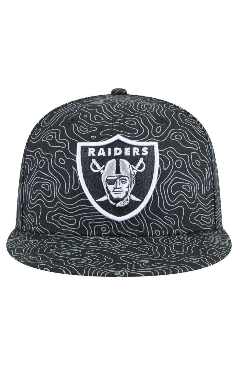 New Era Men's New Era Black Las Vegas Raiders Geo 59FIFTY Fitted Hat, Alternate, color, Black