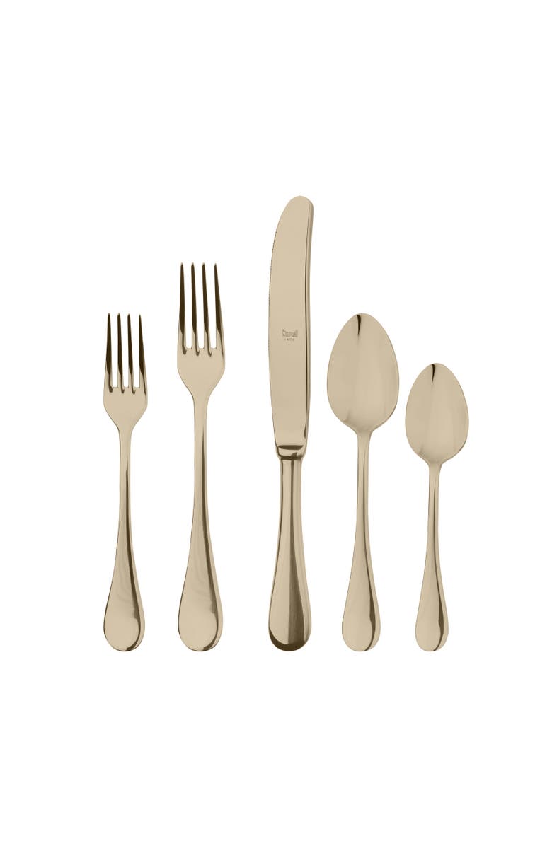 Mepra Brescia Flatware Set - 5 Pieces, Main, color, Champagne