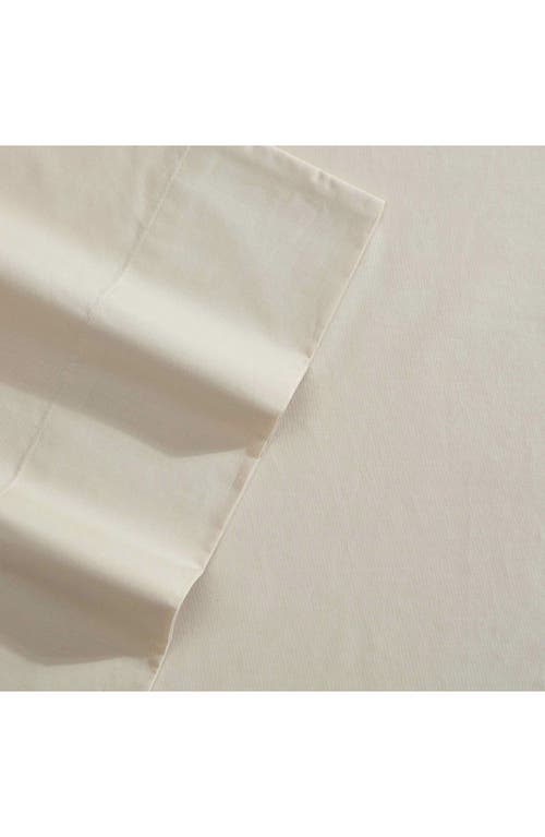 Nautica Bayview Solid 200 Thread Count Cotton Percale Sheet Set In Brown
