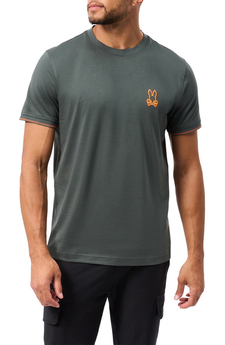 Psycho Bunny Stanwood Tipped Pima Cotton T-Shirt, Main, color, 