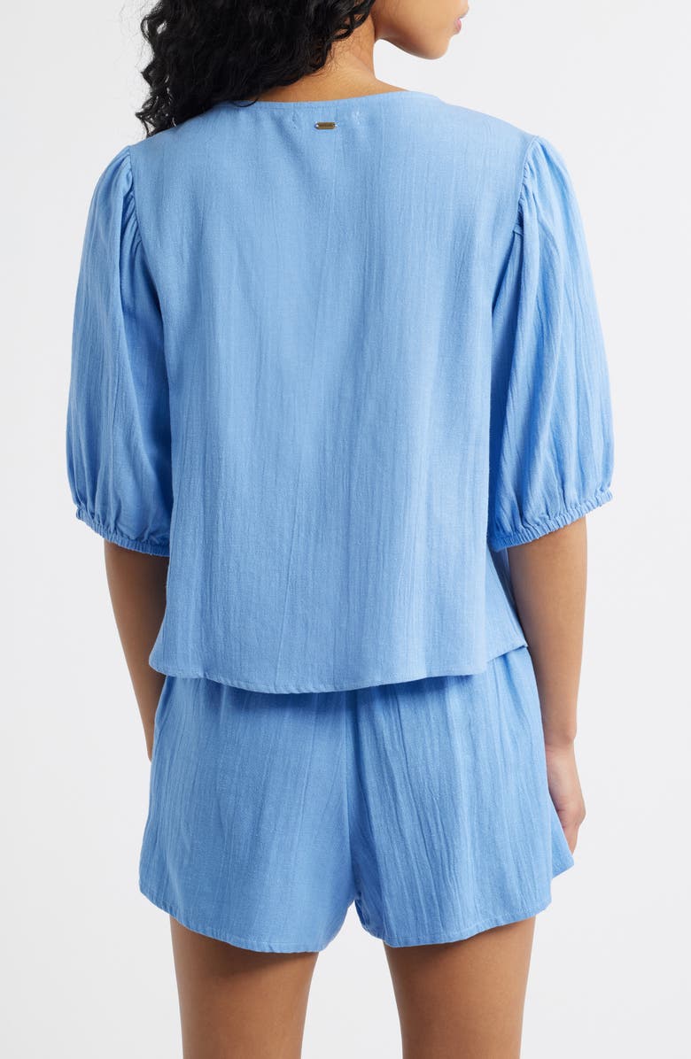 Rip Curl Vibe Surf Tie Front Top, Alternate, color, Cornflower Blue