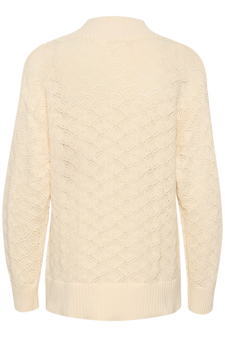 Slmusling V-Neck Pointelle Knit Pullover, Alternate, color, Whitecap Gray