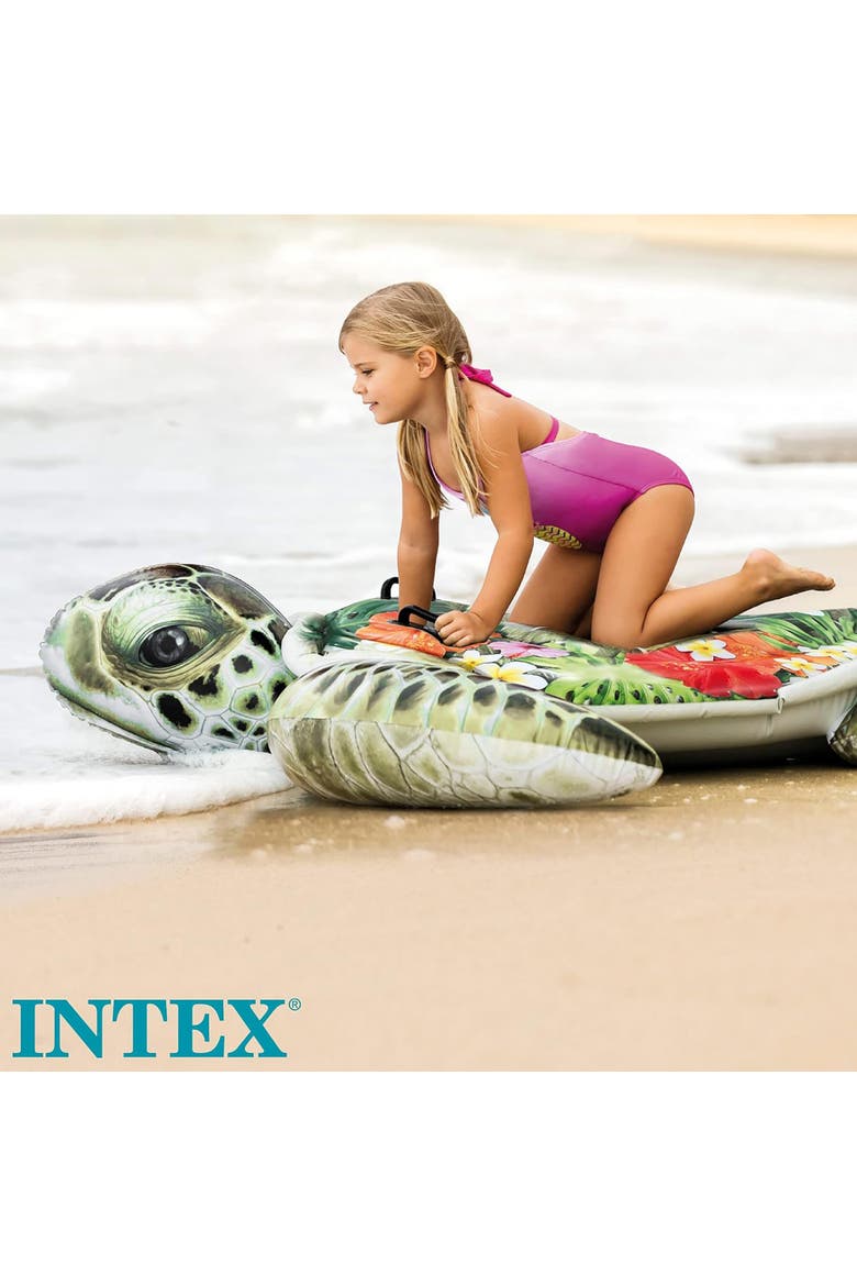 Realistic SeaTurtle 75 x 67" Inflatable Water Float, Kids Ages 3+, Alternate, color, Multicolored
