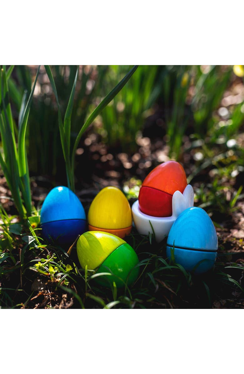 HABA Fun with Sounds Wooden Eggs Montessori Toys, Alternate, color, Multi