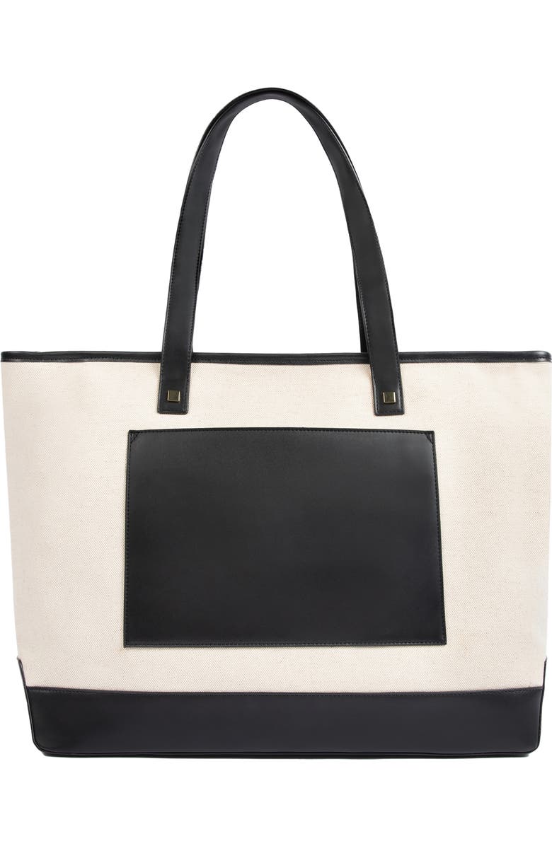 Modern Picnic THE TOTE, Alternate, color, Black Canvas